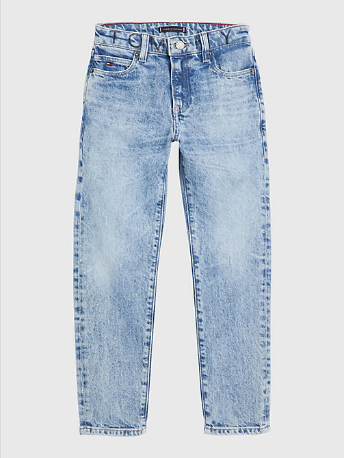 jeans modern straight fit sbiaditi denim da boys tommy hilfiger