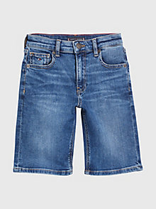 denim modern straight fit jeans-shorts für jungen - tommy hilfiger