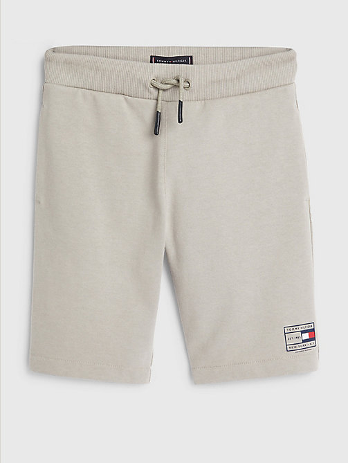 grey natural earth dye sweat shorts for boys tommy hilfiger