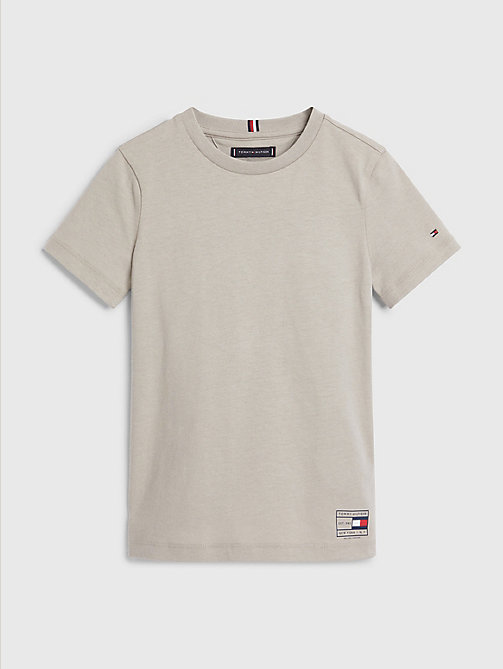 grey natural earth dye t-shirt for boys tommy hilfiger