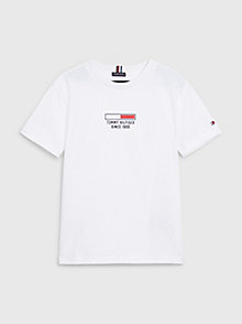 white flag logo t-shirt for boys tommy hilfiger
