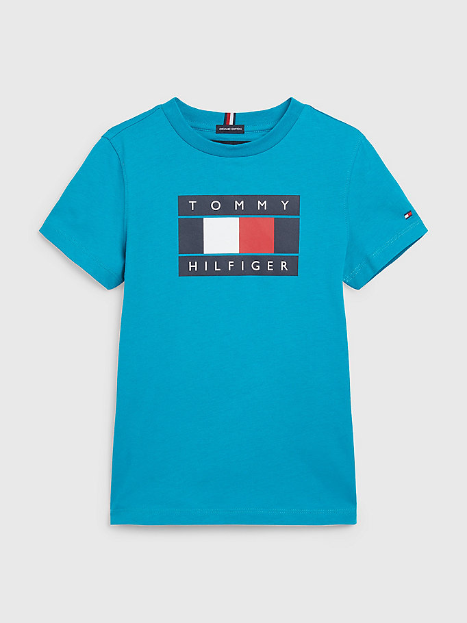 blue flag t-shirt for boys tommy hilfiger