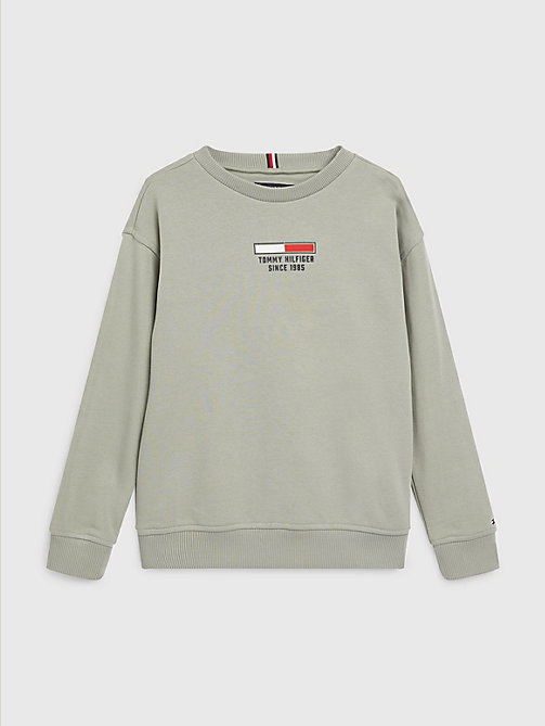 grey flag logo sweatshirt for boys tommy hilfiger