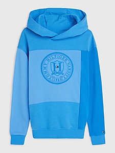 blue icons cut panel hoody for boys tommy hilfiger