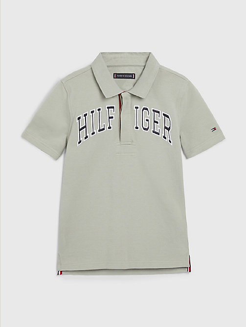grey icons varsity polo for boys tommy hilfiger