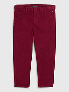 red corduroy chino trousers for boys tommy hilfiger