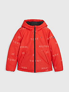 red th protect water repellent hooded jacket for boys tommy hilfiger