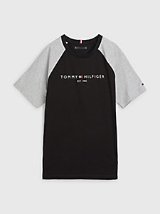 schwarz essential t-shirt aus bio-baumwolle für boys - tommy hilfiger