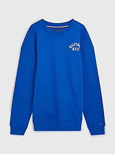 blue varsity logo sweatshirt for boys tommy hilfiger