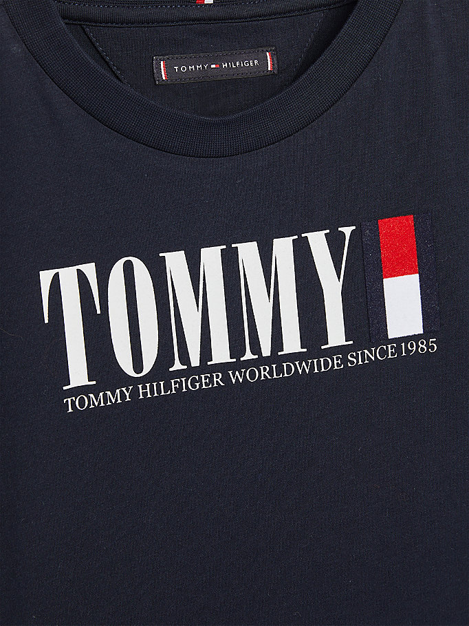 Organic Cotton Graphic Logo T-Shirt | BLUE | Tommy Hilfiger