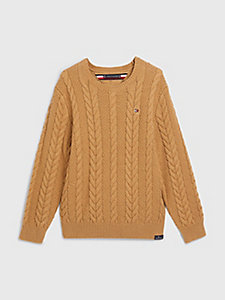 Tommy Hilfiger Essential Cable Sweater Suéter para Niños 