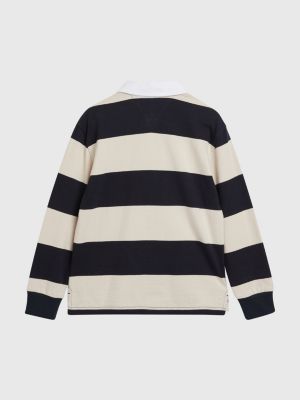 Bold Stripe Rugby Shirt BLUE Tommy Hilfiger