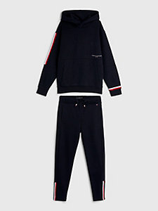 blue hoody and joggers set for boys tommy hilfiger