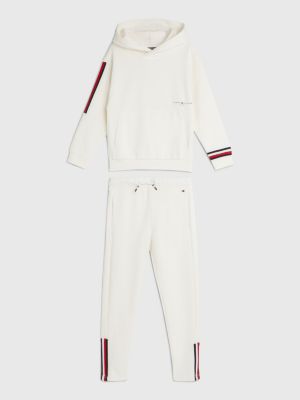Hoody and Joggers Set WHITE Tommy Hilfiger