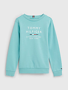 green logo crew neck sweatshirt for boys tommy hilfiger