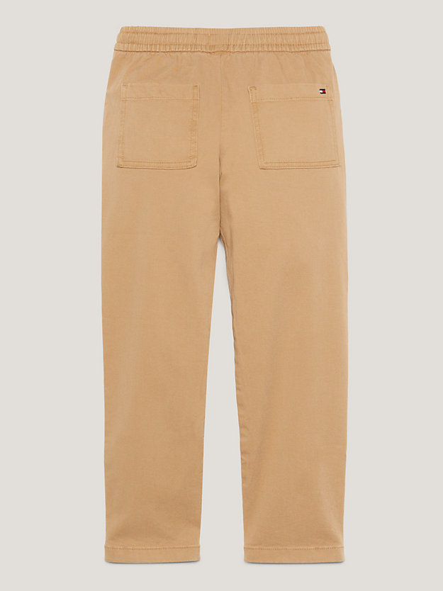 CLASSIC KHAKI Pull-On Drawstring Twill Trousers for boys TOMMY HILFIGER