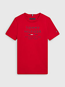 red logo crew neck t-shirt for boys tommy hilfiger