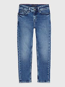 jeans scanton y essential sbiaditi denim da bambino tommy hilfiger