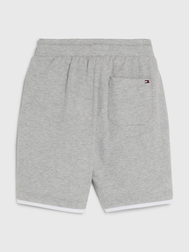 grey varsity logo drawstring sweat shorts for boys tommy hilfiger