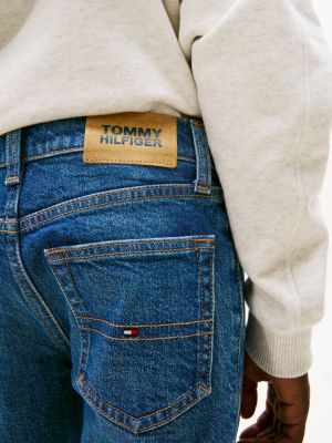 blau scanton slim fit jeans-shorts für jungen - tommy hilfiger