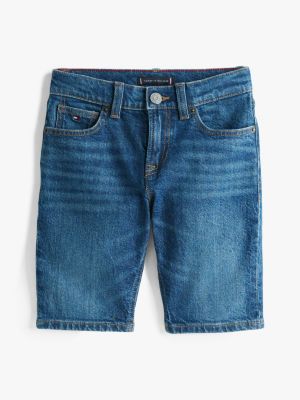 blau scanton slim fit jeans-shorts für jungen - tommy hilfiger