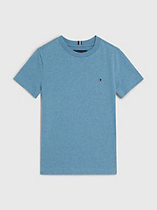 blue logo heathered jersey t-shirt for boys tommy hilfiger