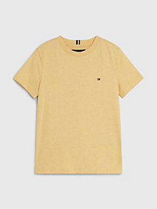 yellow logo heathered jersey t-shirt for boys tommy hilfiger