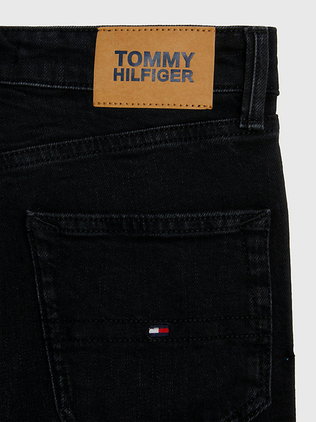 jeans modern hilfiger monotype straight fit neri denim da bambino tommy hilfiger