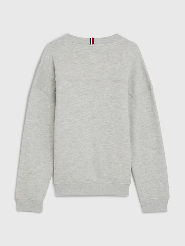grey 1985 collection varsity logo sweatshirt for boys tommy hilfiger