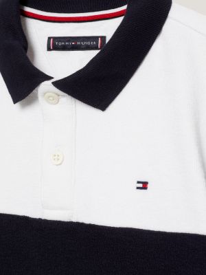 blue global stripe crepe polo for boys tommy hilfiger