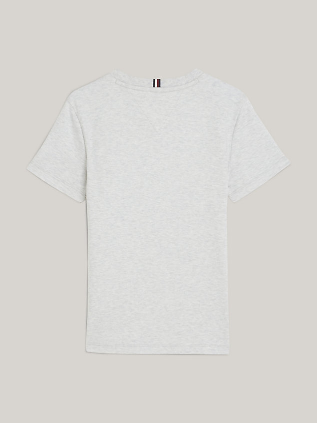 t-shirt à logo hilfiger monotype appliqué grey pour garcons tommy hilfiger