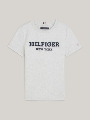 Langarmshirt mit Logo | Hilfiger Tommy GREY 