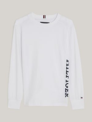 Hilfiger Monotype Long Sleeve | Hilfiger Tommy White T-Shirt 