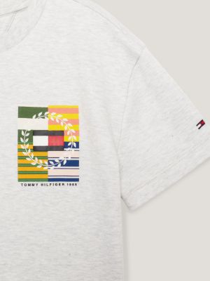 grey varsity back logo t-shirt for boys tommy hilfiger