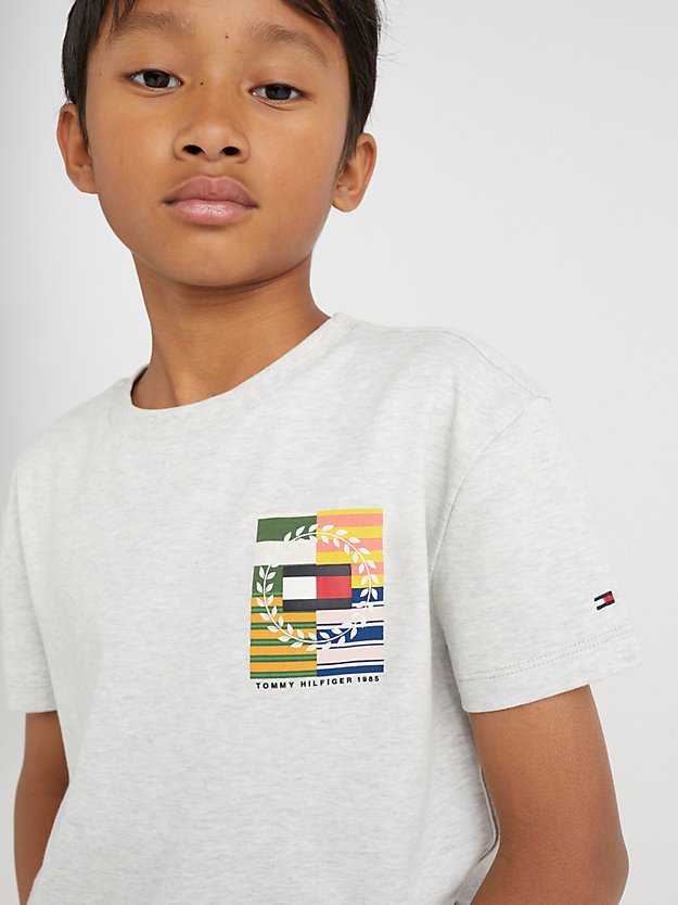 T-shirt Varsity à logo dans le dos | Gris | Tommy Hilfiger