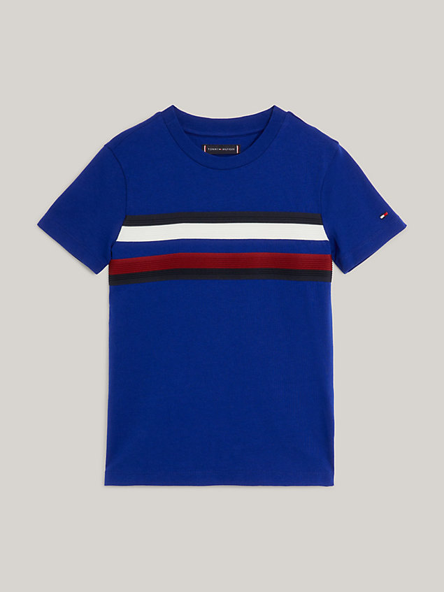 blue global stripe t-shirt for boys tommy hilfiger