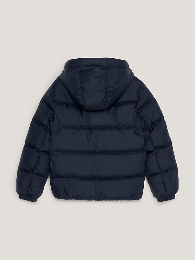 blue essential padded hooded jacket for boys tommy hilfiger