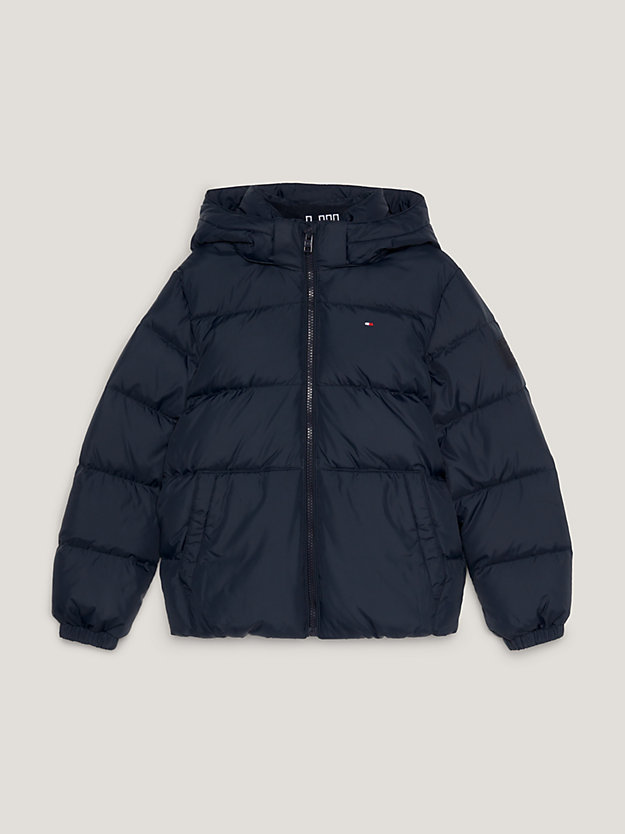 Essential Padded Hooded Jacket | Blue | Tommy Hilfiger