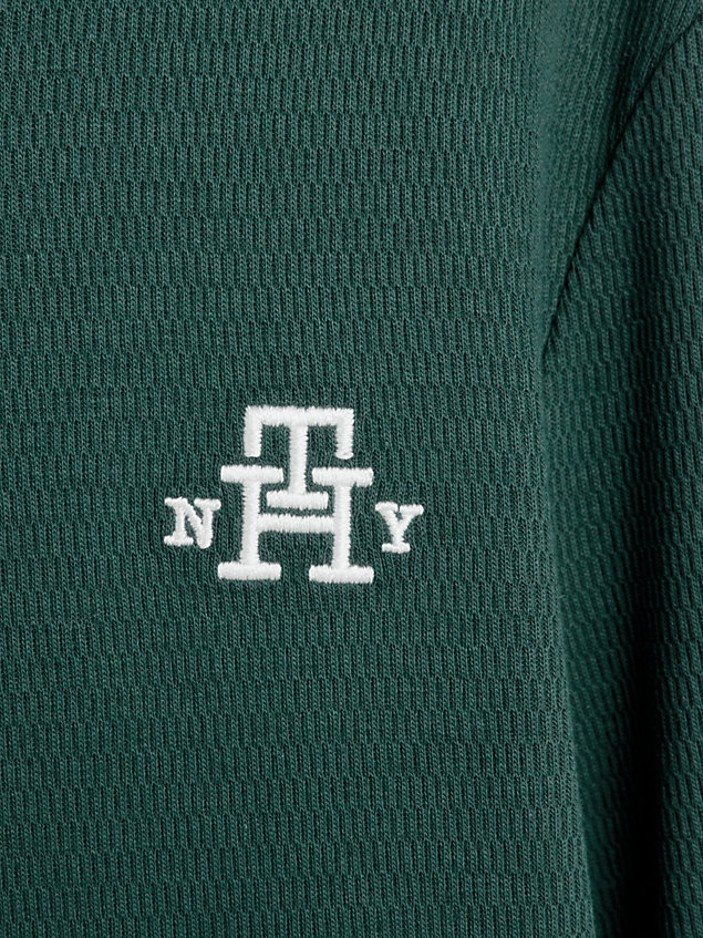camiseta de manga larga con monograma th green de nino tommy hilfiger