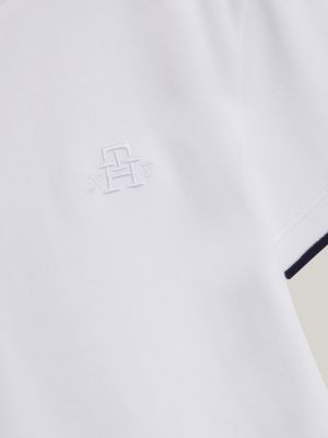 white th monogram contrast t-shirt for boys tommy hilfiger