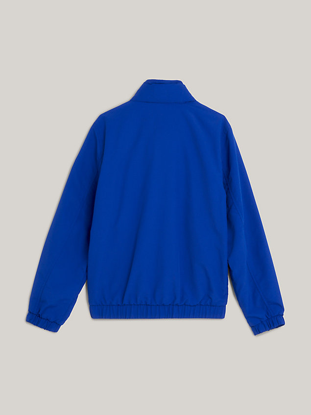 blue essential zip-thru jacket for boys tommy hilfiger