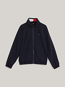 giacca essential con zip blu da bambino tommy hilfiger