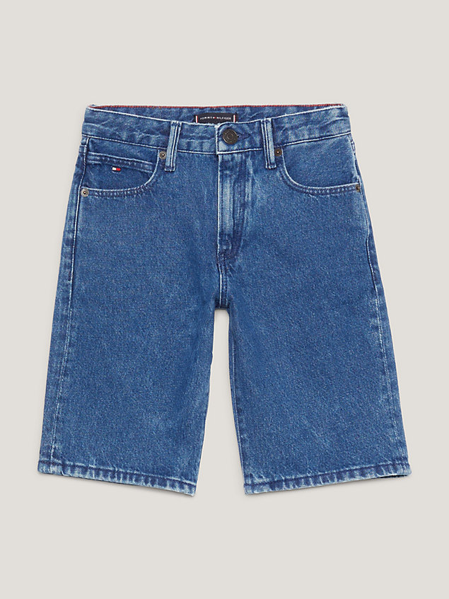 denim essential modern straight fit denim shorts for boys tommy hilfiger