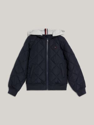 Two tone hooded shop bomber tommy hilfiger