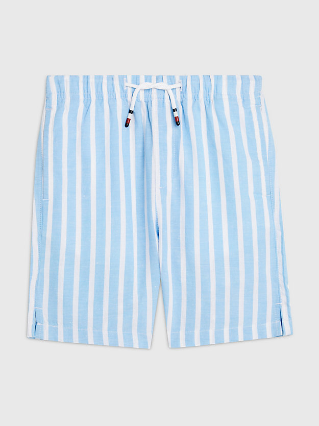 blau shorts aus hanfmix mit tunnelzug für jungen - tommy hilfiger