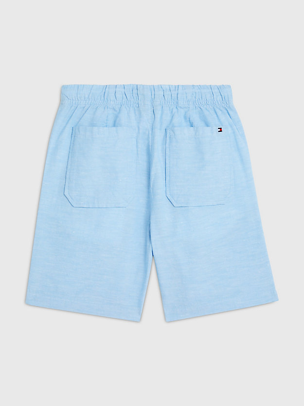 blau shorts aus hanfmix mit tunnelzug für jungen - tommy hilfiger