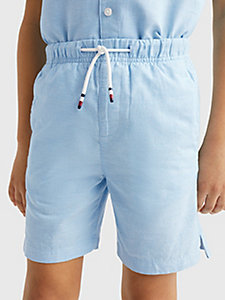 blau shorts aus hanfmix mit tunnelzug für boys - tommy hilfiger