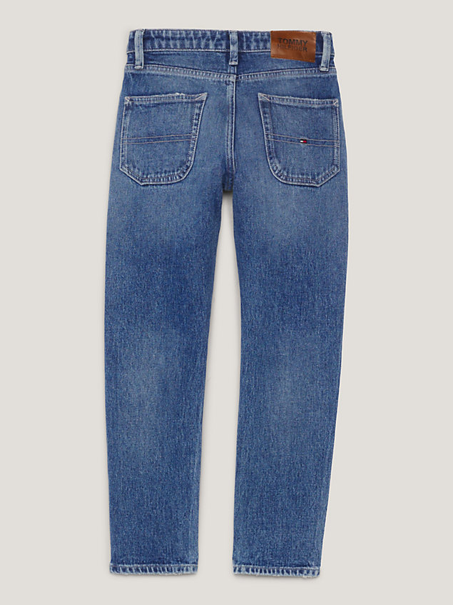 jeans distressed th modern straight fit denim da bambino tommy hilfiger