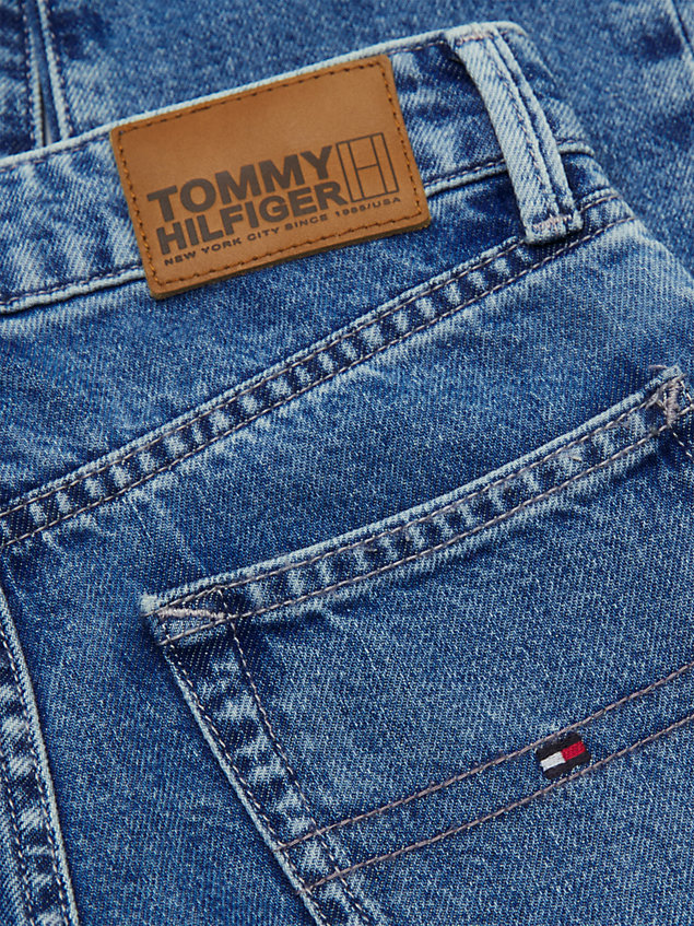 jeans th modern straight fit idrorepellenti denim da bambino tommy hilfiger