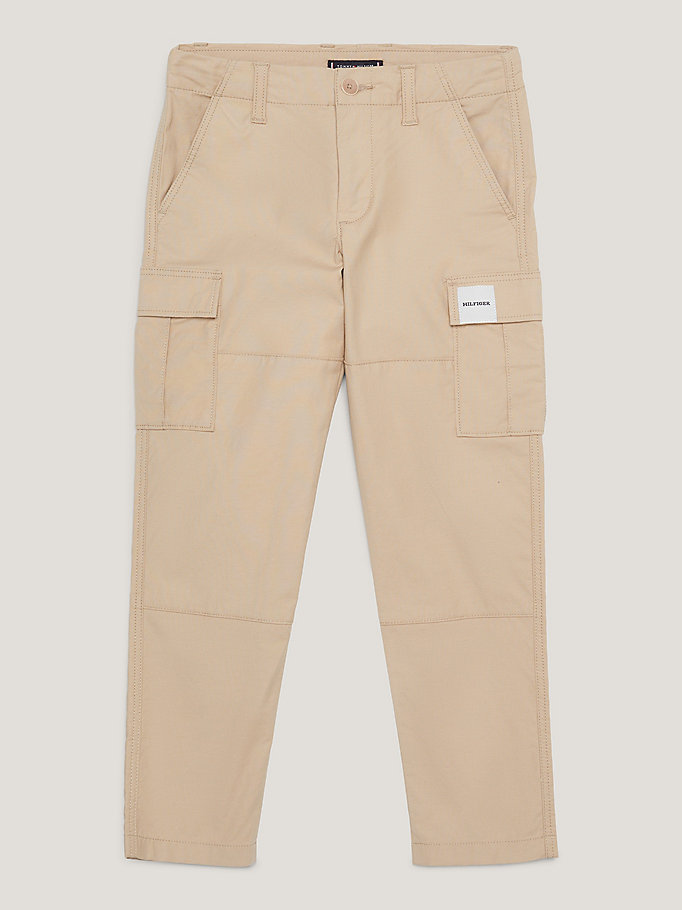 Harlem Tapered Water Repellent Cargo Trousers | Beige | Tommy Hilfiger